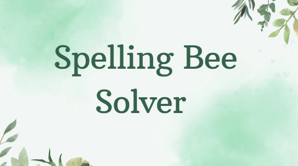 Spelling Bee Solver